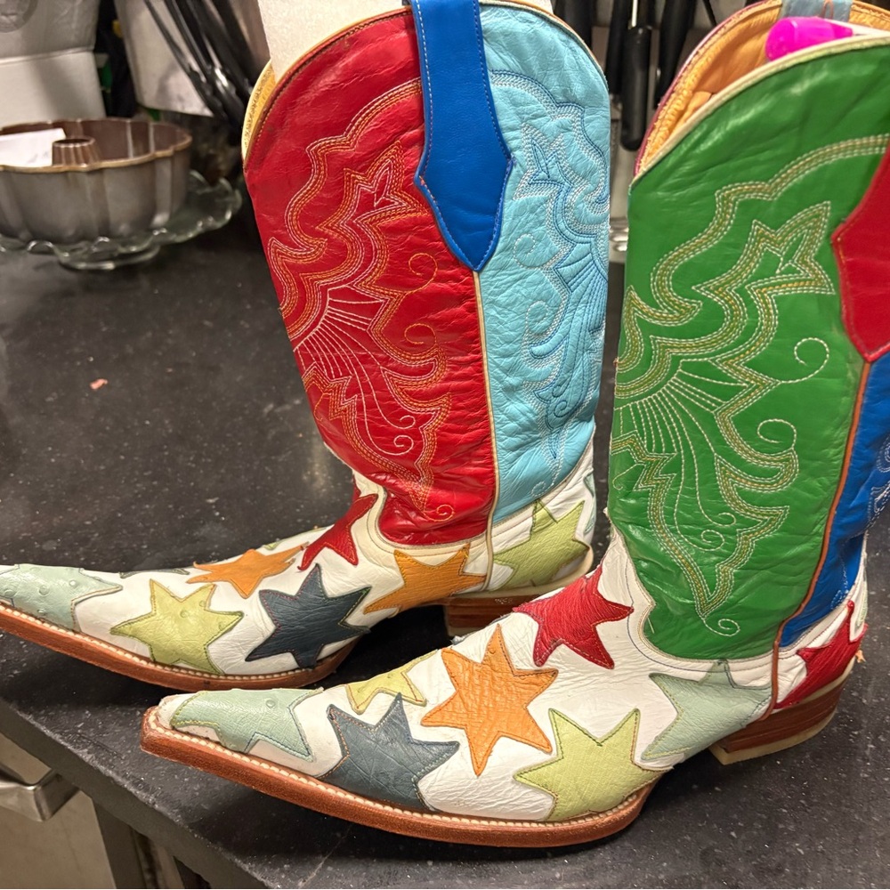 Colorful Star Cowboy Boots